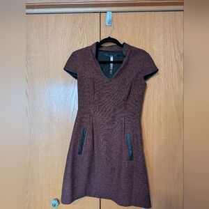Kensie Brown Mini Dress with Black Details